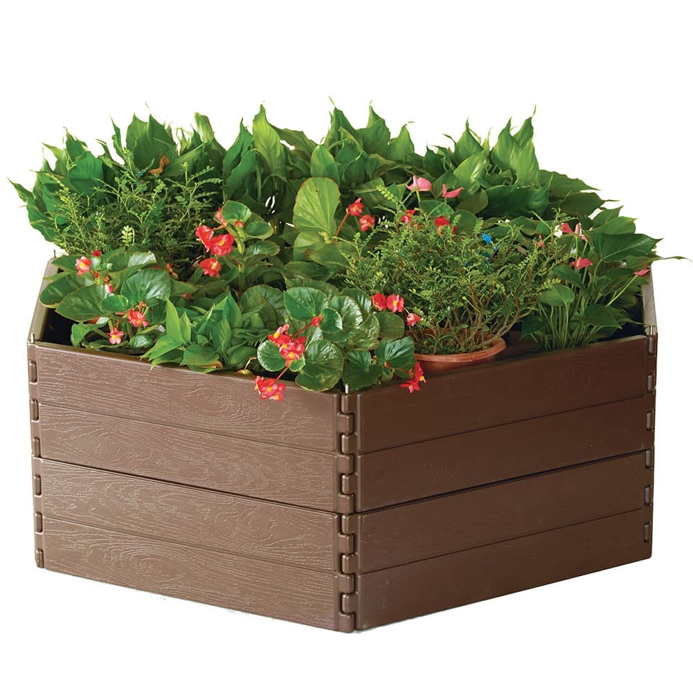 Modern Home Raised Garden Bed Kit Stackable Hexagon Modular Flower